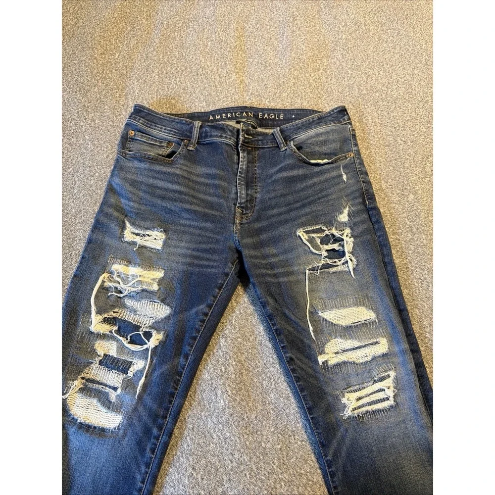 American Eagle Outfitters Airflex Jeans 36x30 Distressed‎ Stretch